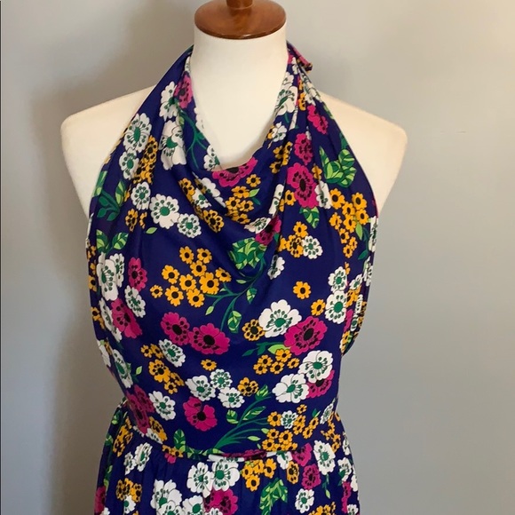 Vintage halter maxi floral dress. Size med - Picture 7 of 7
